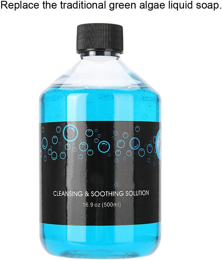 woobles 500 ml Blue Tattoo Cleansing Soothing Solution Clean Skin Relief Tattoo Supply Clean Ink Tattoo Cleaning Solution Painting Tattoo Green Algae Soap - Image 4